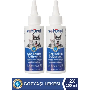 Göz Bakım Solüsyonu 2x100ml Kedi Göz Köpek Göz Temizleme Gözyaşı Lekesi