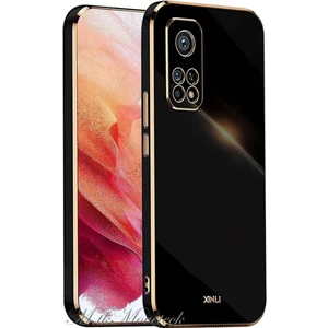 M.TK Moveteck Xiaomi Redmi Note 12 Pro 8/256 GB Uyumlu Kılıf Kamera Korumalı Parlak Gold Kenarlı Yumuşak Silikon Kapak