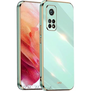 M.TK Moveteck Xiaomi Redmi Note 12 Pro 8/256 GB Uyumlu Kılıf Kamera Korumalı Parlak Gold Kenarlı Yumuşak Silikon Kapak