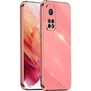 M.TK Moveteck Xiaomi Redmi Note 12 Pro 8/256 GB Uyumlu Kılıf Kamera Korumalı Parlak Gold Kenarlı Yumuşak Silikon Kapak