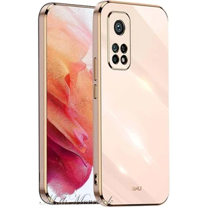 M.TK Moveteck Xiaomi Redmi Note 12 Pro 8/256 GB Uyumlu Kılıf Kamera Korumalı Parlak Gold Kenarlı Yumuşak Silikon Kapak