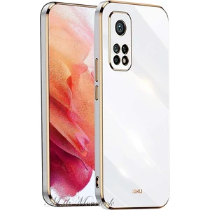 M.TK Moveteck Xiaomi Redmi Note 12 Pro 8/256 GB Uyumlu Kılıf Kamera Korumalı Parlak Gold Kenarlı Yumuşak Silikon Kapak