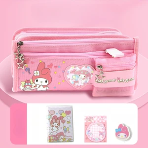 Sanrio Kalem Çantası Ilköğretim Okulu Öğrenci Kulomi Tarçınlı Köpek Melody Kırtasiye Kutusu Kalem Kılıfı Kız Kalp Çocuk Hediyesi (Yurt Dışından)