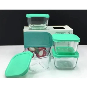 Snowbox 4'lü Cam Saklama Kabı 275 cc