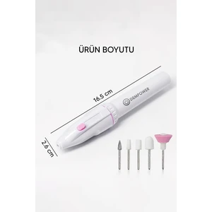 Mujgan 5 Başlıklı Pilli Manikür-Pedikür Seti Beyaz Mujgan