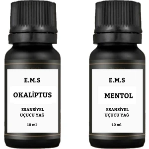 Mentol & Okaliptus Saf Esansiyel Uçucu Yağ Buhurdanlık Yağı Difüzör Esansı Aromaterapi Yağı 2 X10 ml
