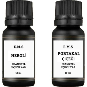 Neroli (portakal çiçeği ) & Portakal  Saf Esansiyel Uçucu Yağ Buhurdanlık Yağı Difüzör Esansı Aromaterapi Yağı 2 X10 ml