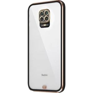 Xiaomi Redmi Note 9s Kılıf Kamera Lens Korumalı Kenarları Renkli Gold Arkası Şeffaf Silikon