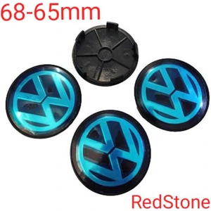 Volkswagen Metal Geçme Jant Göbeği Siyah 4 Lü 65/68MM