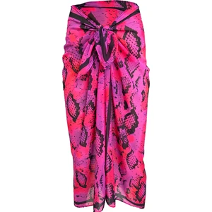 Emily Pink Snake Ipek Şifon Pareo