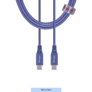 Atongm Type-C To Type-C Kablo 9A/60W Hızlı Şarj Kablosu Örgülü Kırılmaz Kablo-Mavi ( Akıllı Çip Teknolojili )