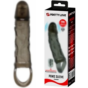 Pretty Love Titreşimli Penis Kılıfı 5 cm Dolgulu Uzatmalı Prezervatif Vibratör