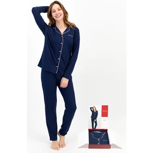 Pierre Cardin 7717 Önden Düğmeli Kadın Pijama Takım