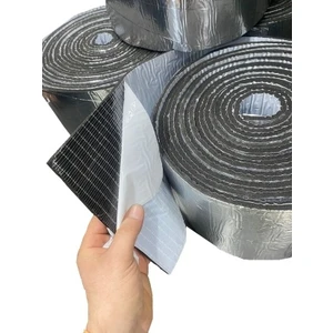 Kauçuk Bant Oto Ses Yalıtımı 6mm Alüminyum Folyolu 20 cm x 10 Metre