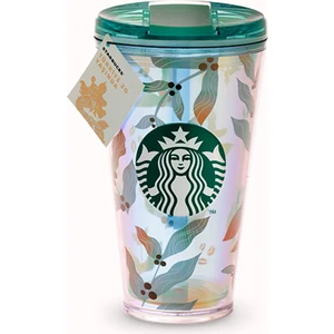 Starbucks® 20. Yıl Yaprak Desenli Plastik Termos - Mavi - 473 ml - 11148301