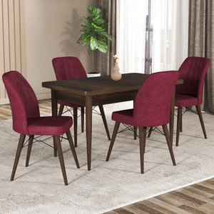 Gadahome Hestia Serisi Mdf Mutfak-Salon Masa Sandalye Takımı  (4 Sandalyeli)