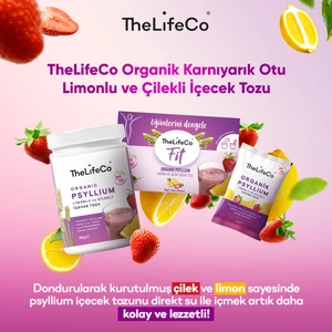 Organik Psyllium - Limonlu ve Çilekli Karnıyarık Otu İçecek Tozu 6g x 15 Adet Şase
