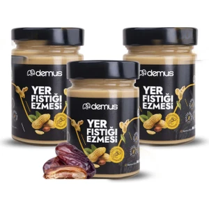Tatlandırılmış (Hurma Özü ile %15) Fıstık Ezmesi 3 x 330 gr