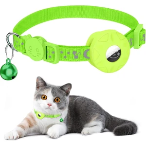 Pet Home Airtag Silikon Kasası Için Yansıtıcı Evcil Hayvan Yakalı Gps Izleyici Koruyucu Kapak (Yurt Dışından)