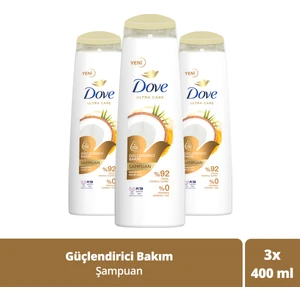 Ultra Care Saç Bakım Şampuanı Güçlendirici Bakım Hindistan Cevizi Yağı 400 ml x3