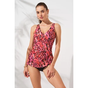 Pierre Cardin Mara Kadın Tankini Kruvaze Formlu Blush Renkli Yüksek Bel 231501-D