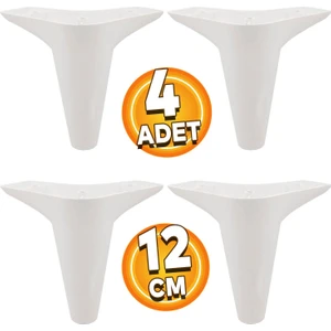 Aspen Mobilya Kanepe Koltuk Tv Ünitesi Baza Çekyat Yatak Ayağı Ayakları 12 Cm Beyaz Ayak (4 Adet)
