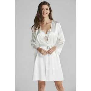 Pierre Cardin 6015 Kadın Dantelli Saten 6'lı Set-Ekru