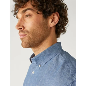 Marks & Spencer Regular Fit Kısa Kollu Keten Gömlek