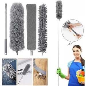 Buffer® Teleskopik 3'lü Mop Toz Alma Püskülü Çok Fonksiyonlu Temizlik Seti