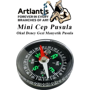 Mini Pusula 1 Adet Küçük Pusula Okul Deney Gezi Cep Pusulası Manyetik Pusula 7X30 mm Plastik Öğrenci