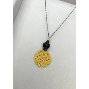 Gümüş Kazaziye Aşk Düğümü Kolye