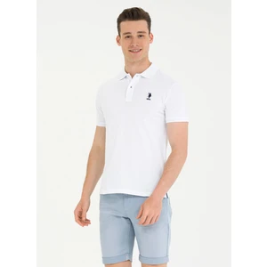 U.S. Polo Assn. Polo Yaka Beyaz Erkek T-Shirt TP08IY023