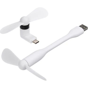 Gahome Mini USB Fan + Tip-C Telefon Fan Taşınabilir Soğutma (Yurt