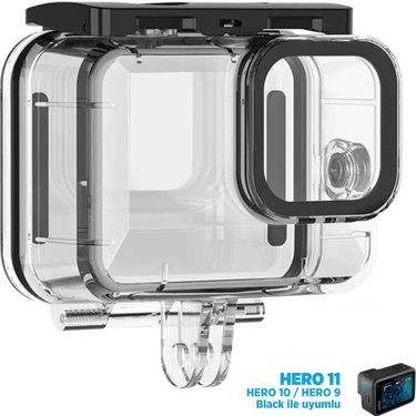 Telesin Gopro Koruyucu Kamera Kutusu Protective Housing Su Altı Kılıfı Hero12 Black Hero11 - Hero10