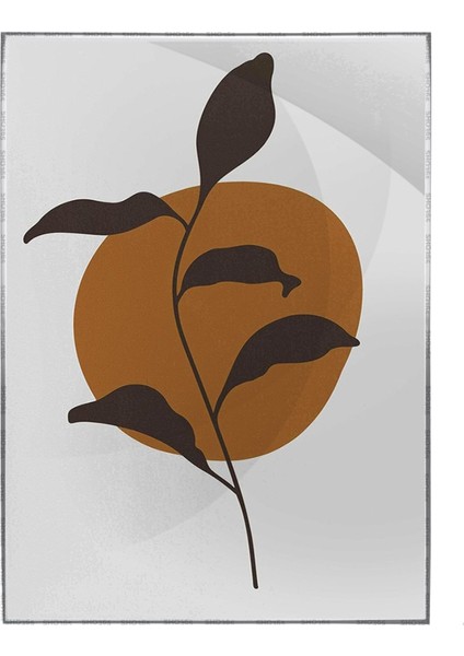 Yapraklar ve Şekiller Modern Poster P-001564
