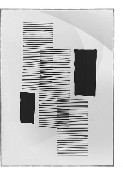 Şekiller Çizgiler Gri Siyah Renkler Modern Poster P-001883