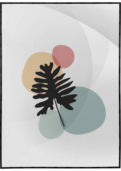 Bitki Yapraklar ve Şekiller Modern Poster P-001931