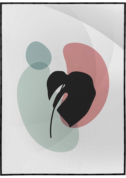 Bitki Yapraklar ve Şekiller Modern Poster P-001934