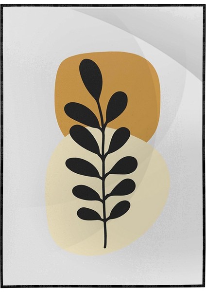 Bitki Yapraklar ve Şekiller Modern Poster P-002072