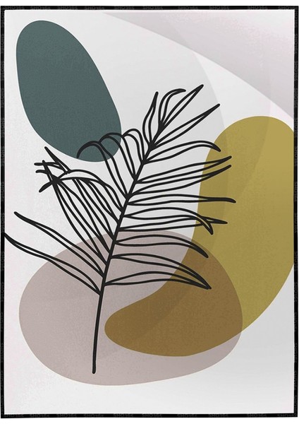 Bitki Yapraklar ve Şekiller Modern Poster P-002095