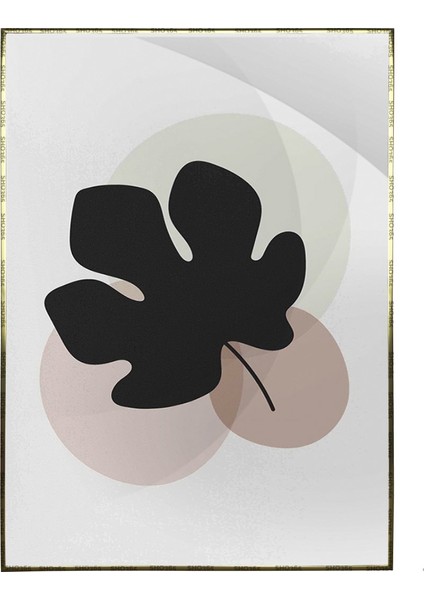 Bitki Yapraklar ve Şekiller Modern Poster P-001917
