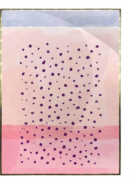 Fırça Darbeleri Kırmızı Pembe Karpuz Renkleri Modern Poster P-002819