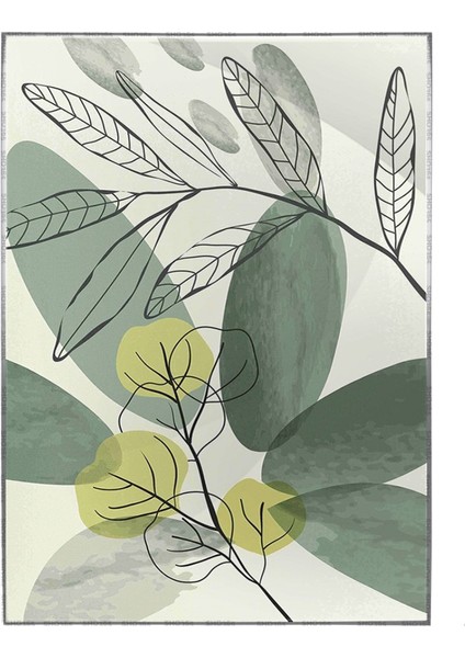 Çiçekler Doğa Yeşil Tonlar Modern Poster P-002249