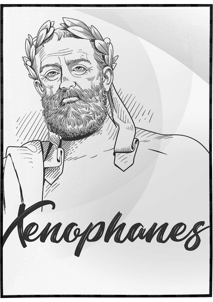 Ksenofanes Filozof Sokrates Öncesi Filozof Çizim Dekoratif Poster P-003557