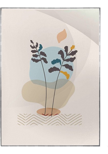 Bitki Illüstrasyonu Modernist Modern Sanat Tuval Poster P-004397