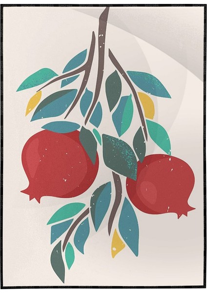 Natürmort Illüstrasyon Çizim Pastel Renkler Çağdaş Sanat - Modern Sanat Tuval Poster P-00066