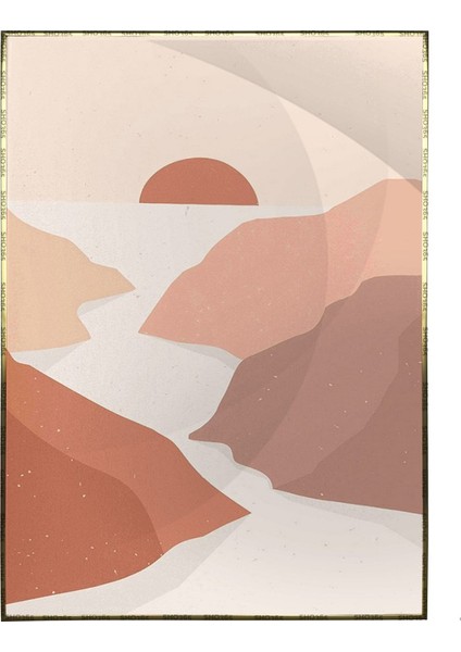 Renkli Çizimler Manzara Illüstrasyon Modern Sanat Tuval Poster P-000785
