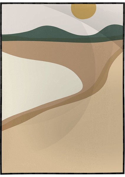 Ay Güneş ve Toprak Renkleri Modern Poster P-001254