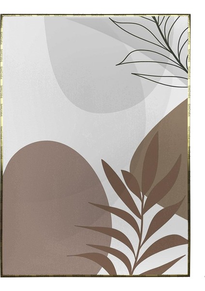 Yapraklar ve Şekiller Modern Poster P-001490