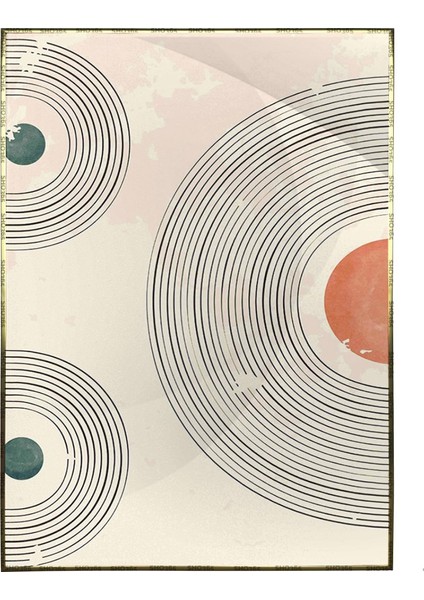 Modernist Şekiller Illüstrasyon Modern Sanat Tuval Poster P-002426
